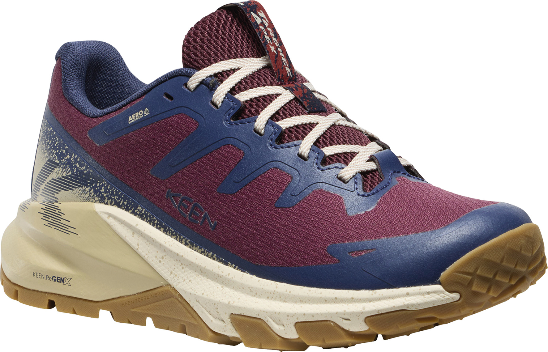Keen Targhee Apex Low shoes - burghundy and navy blue trainer