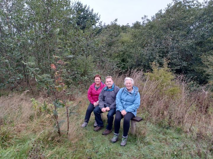 Walkers having a rest on the South Hetton walk