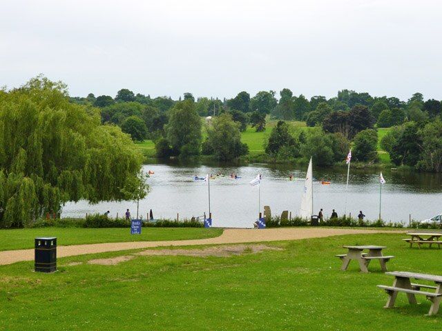 A view of the lake at Mote Park