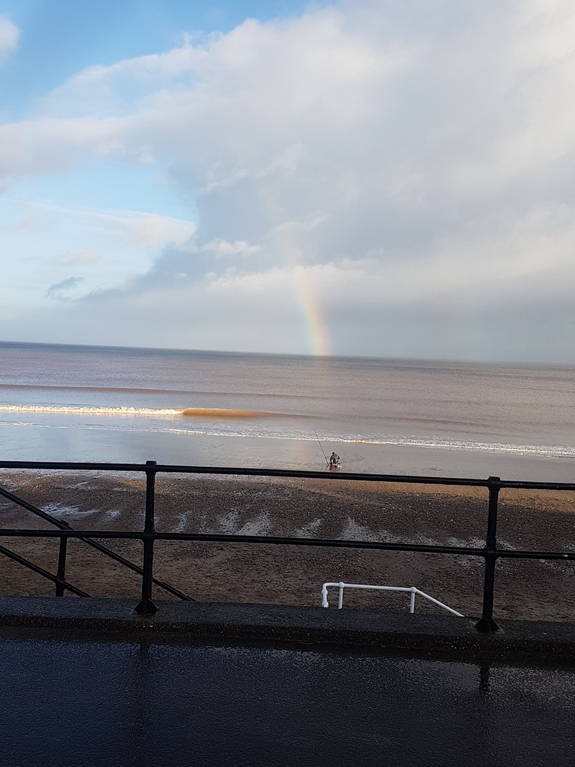Someone fishing at Hornsea 