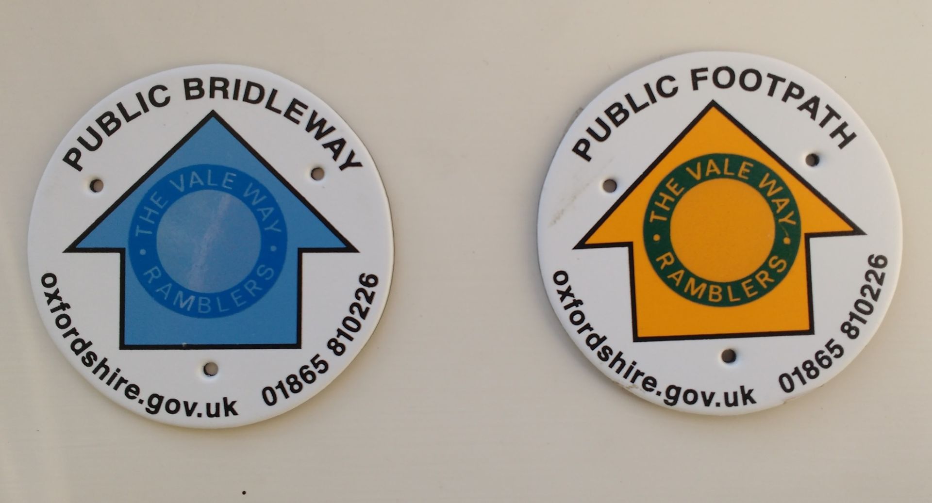 Waymarks with Vale Way Decals