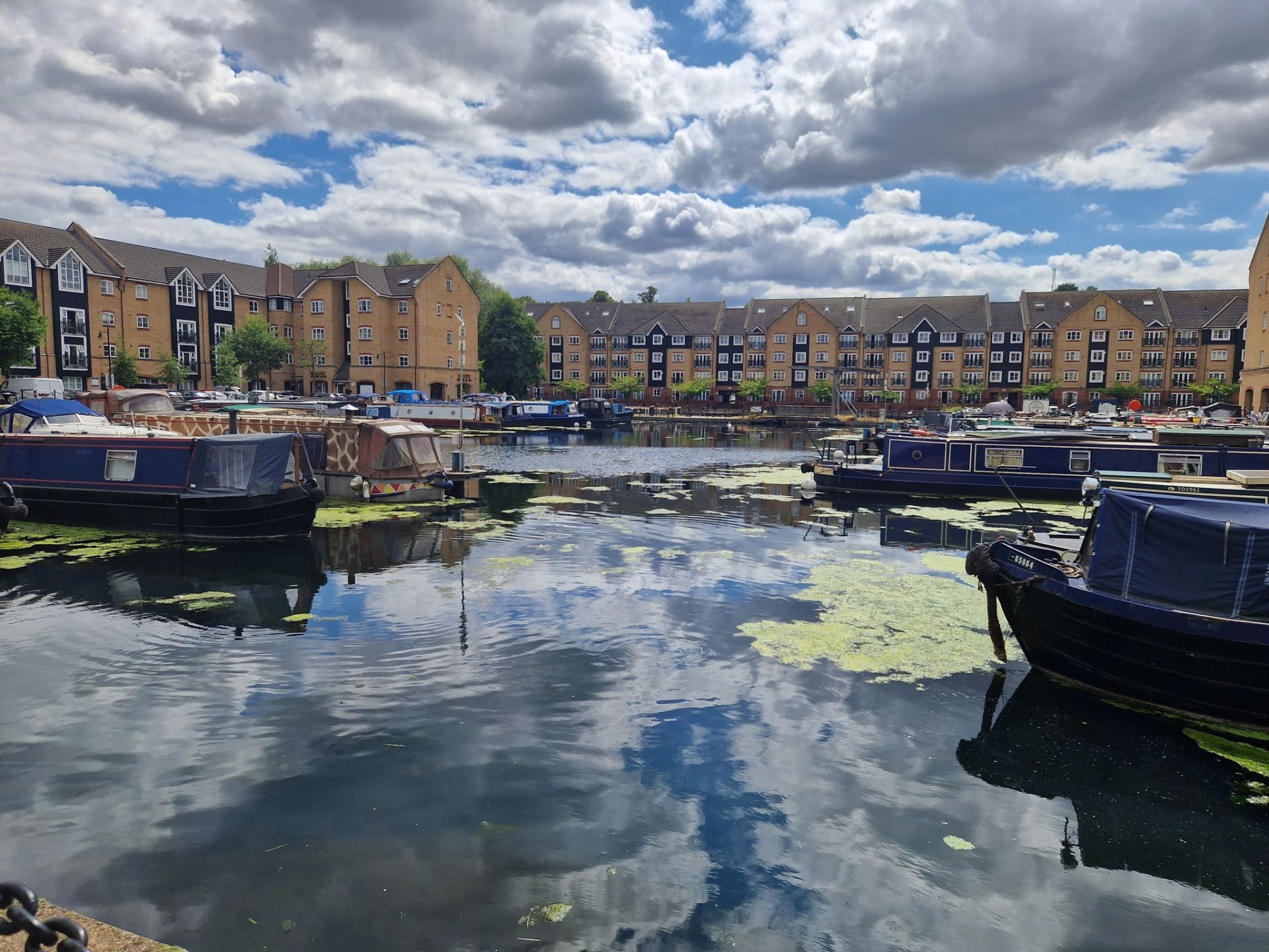 A marina on the Grand Union Canal