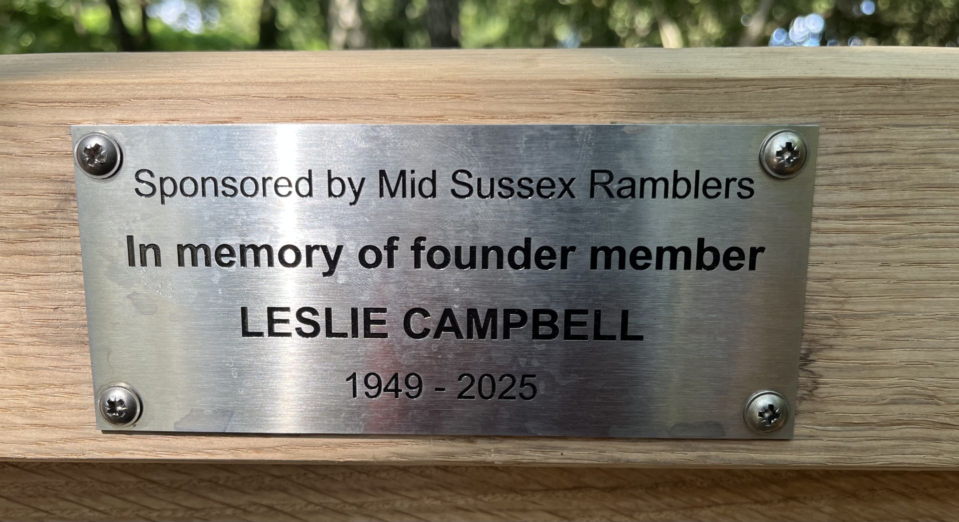 Memorial plaque