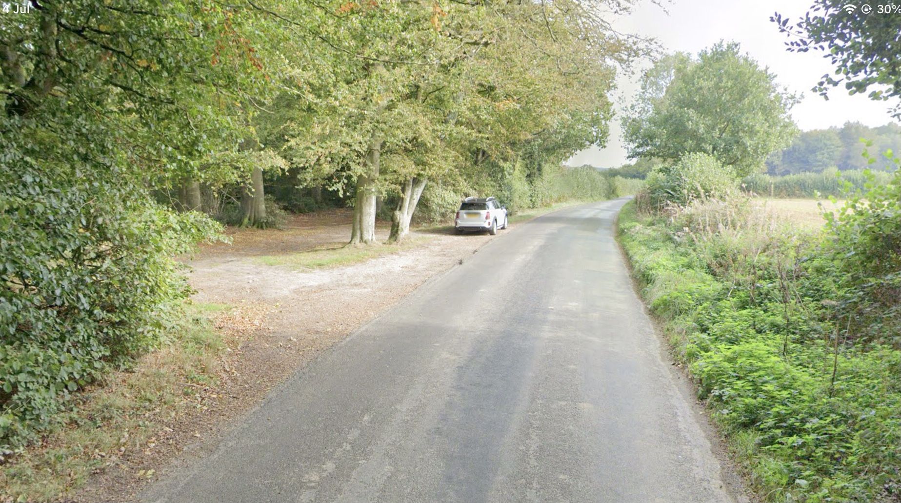 Parking area on Spain Lane