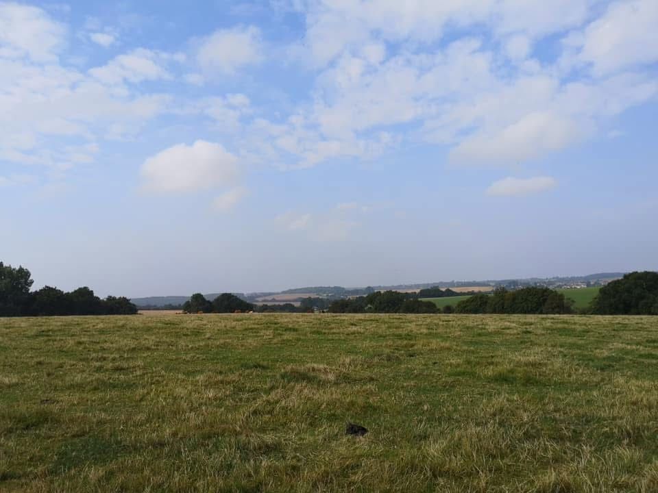 View over fields 