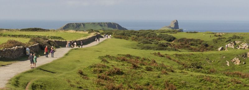Walking out to see worms Head