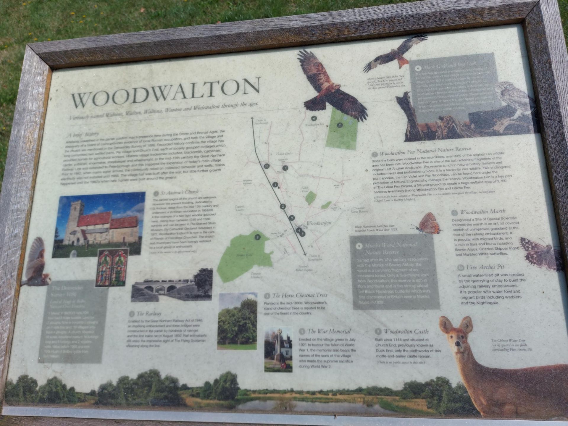 Wood Walton information board