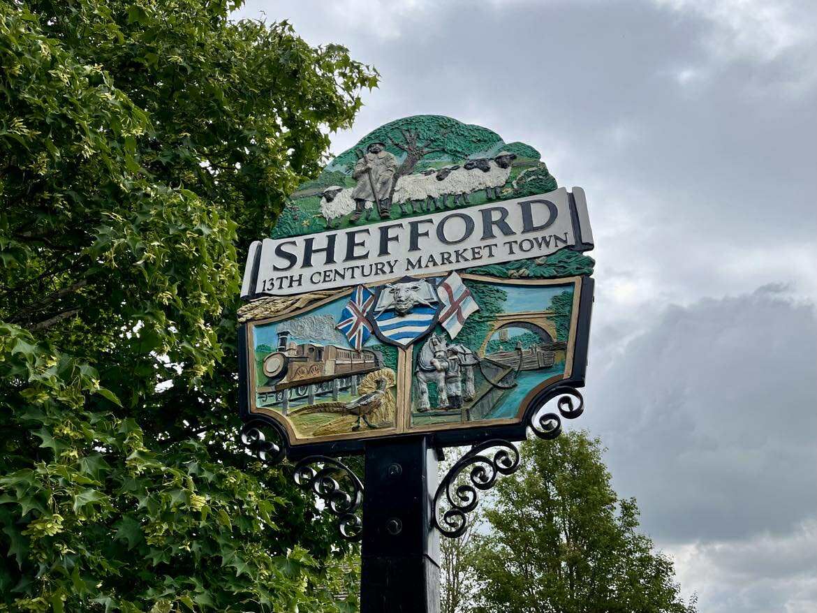 The Shefford village sign