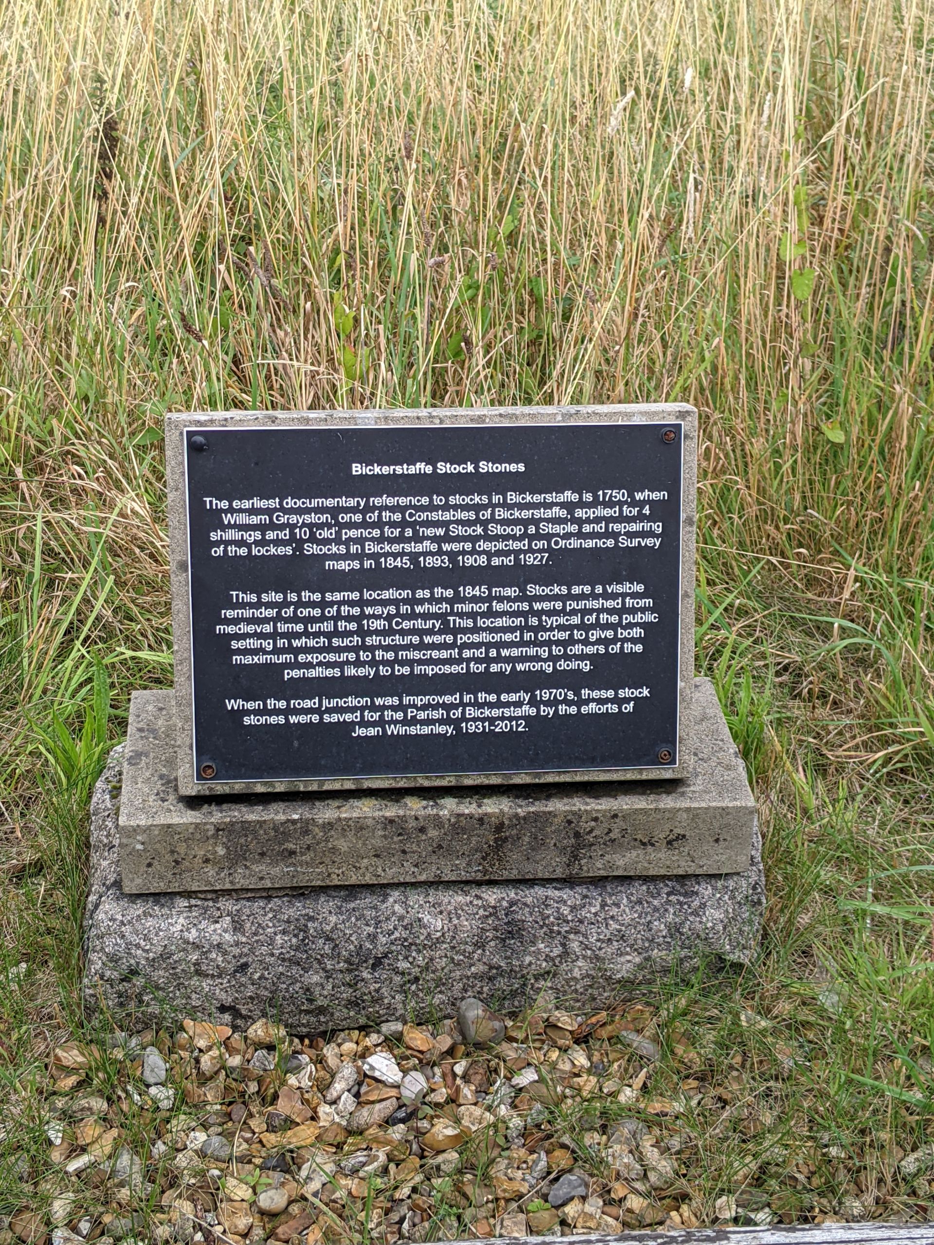 Stone with historic information