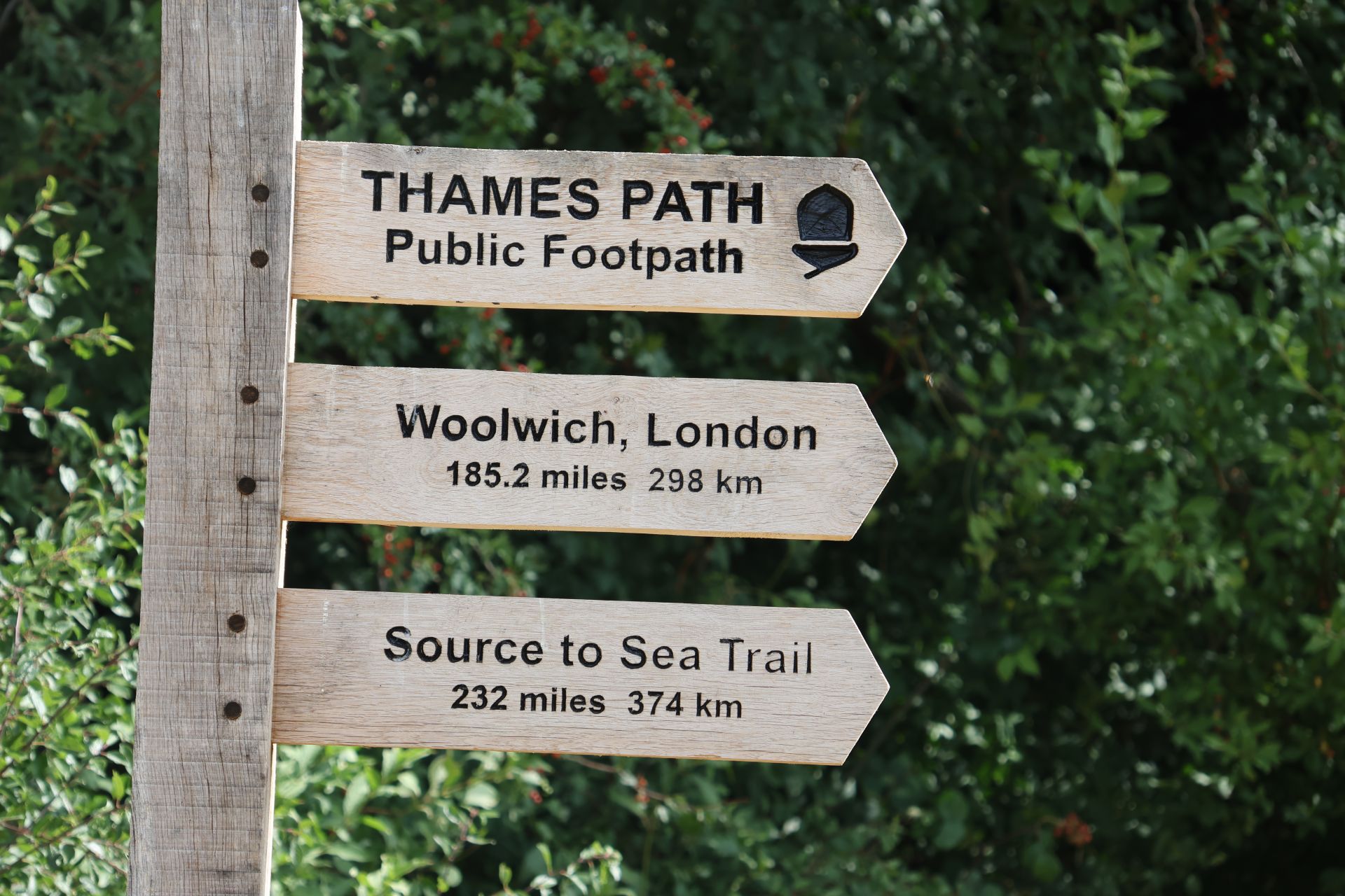 Footpath sign