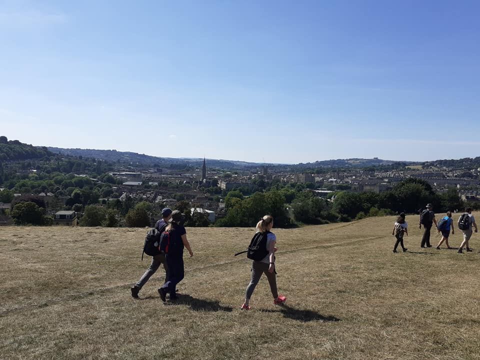 Walkers approaching Bath