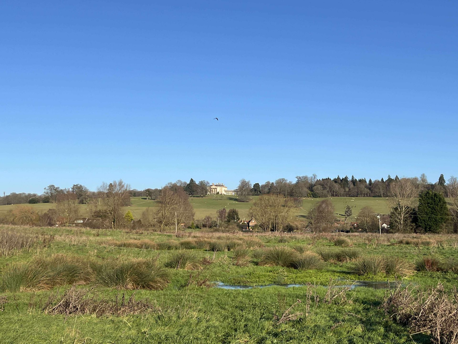 View across the Gade Valley to Gaddesden Place