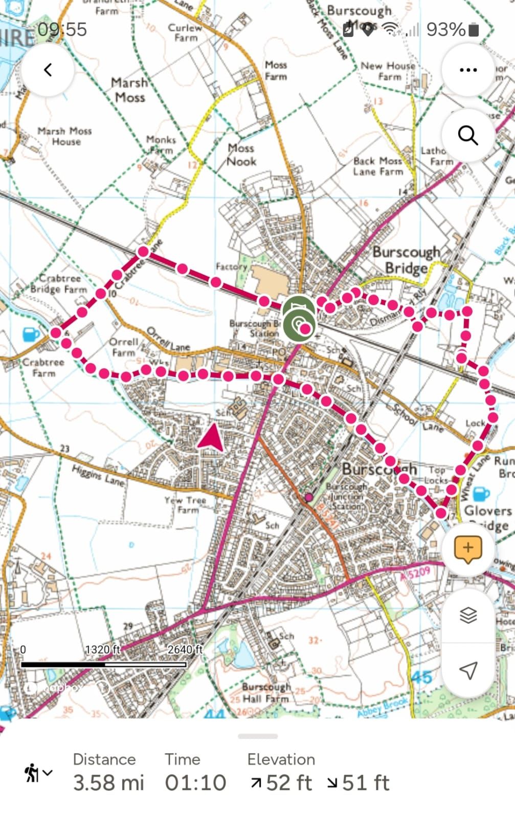 Map of walk route
