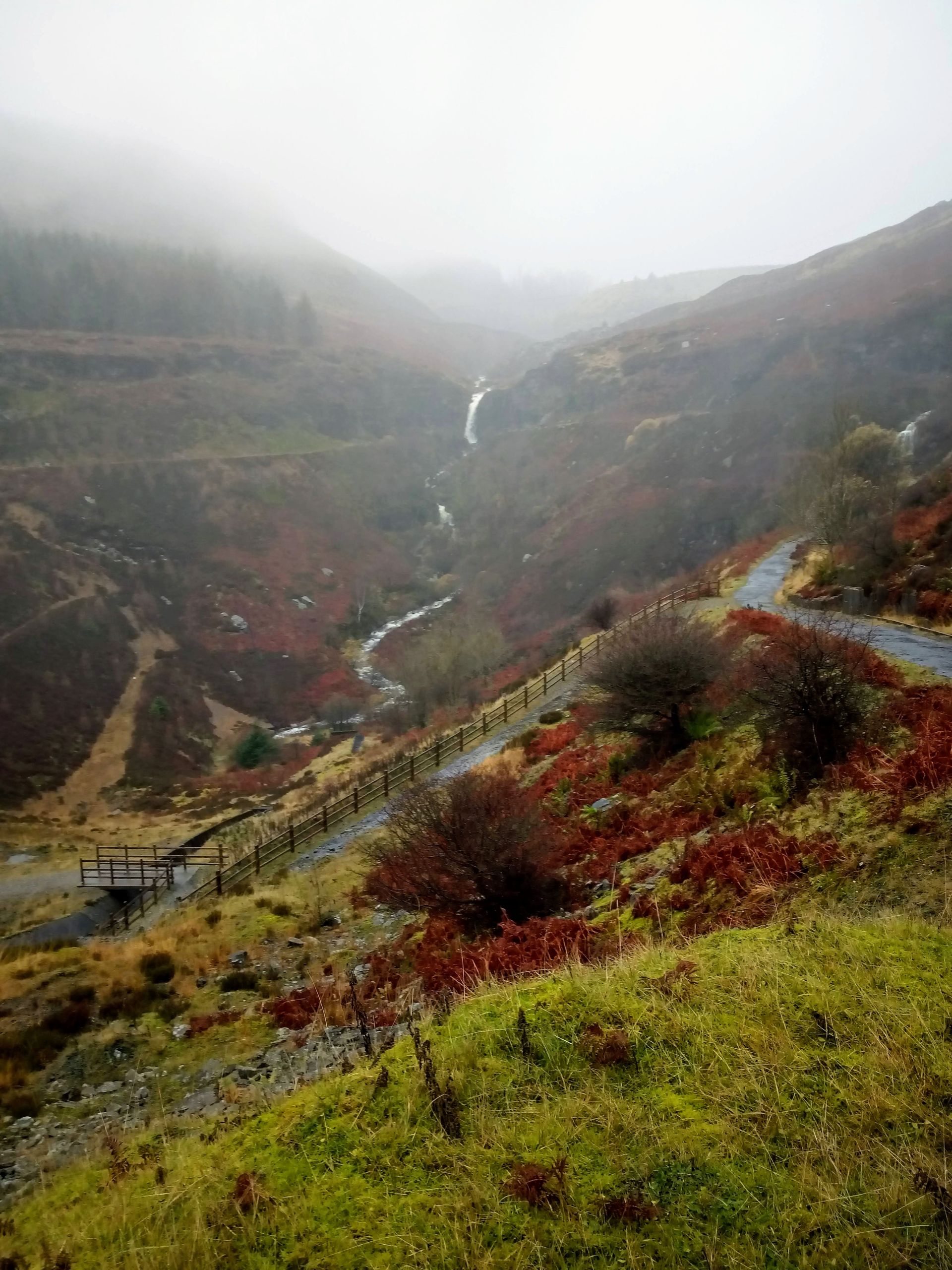 waterfall in distance