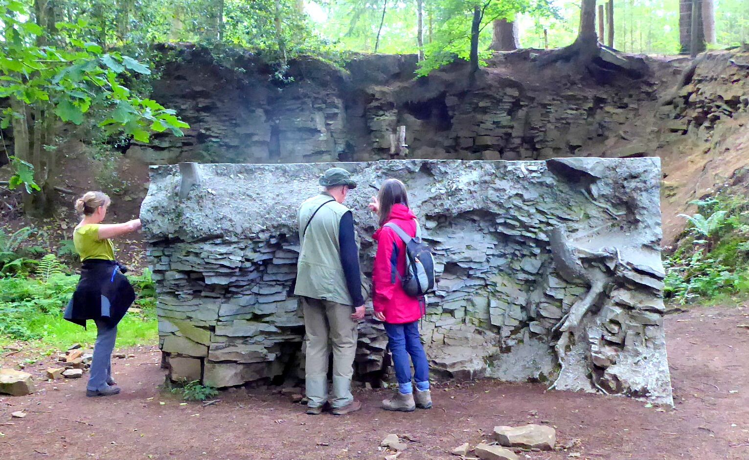a quarry face