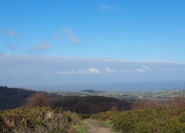View across the top towards the Welsh coast line