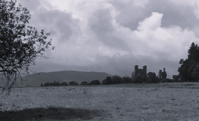 view of the castle from the path