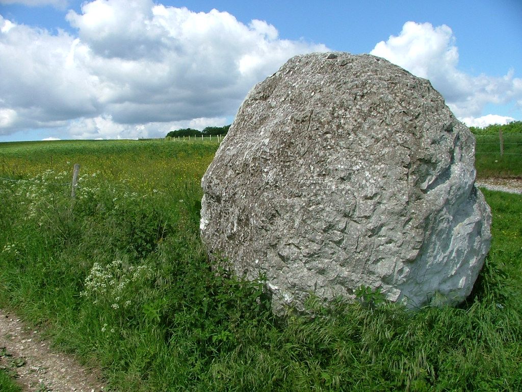 One of Andy Goldsworthy's chalk stones.
