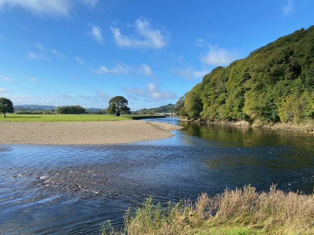 Bend on river