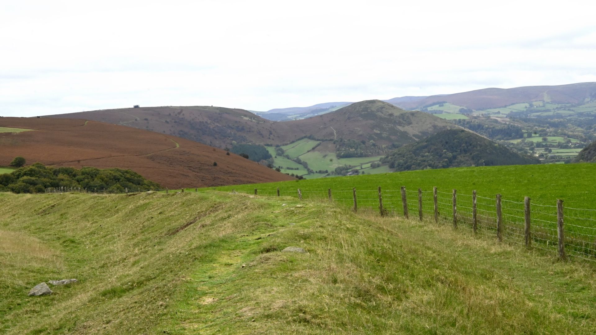 View of the hills from Offa's Dyke