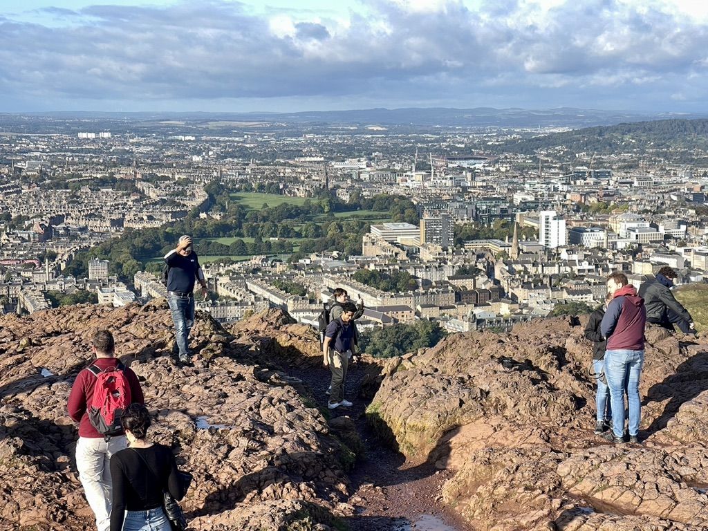 View over Edinburgh from the top of Arthur's Seat