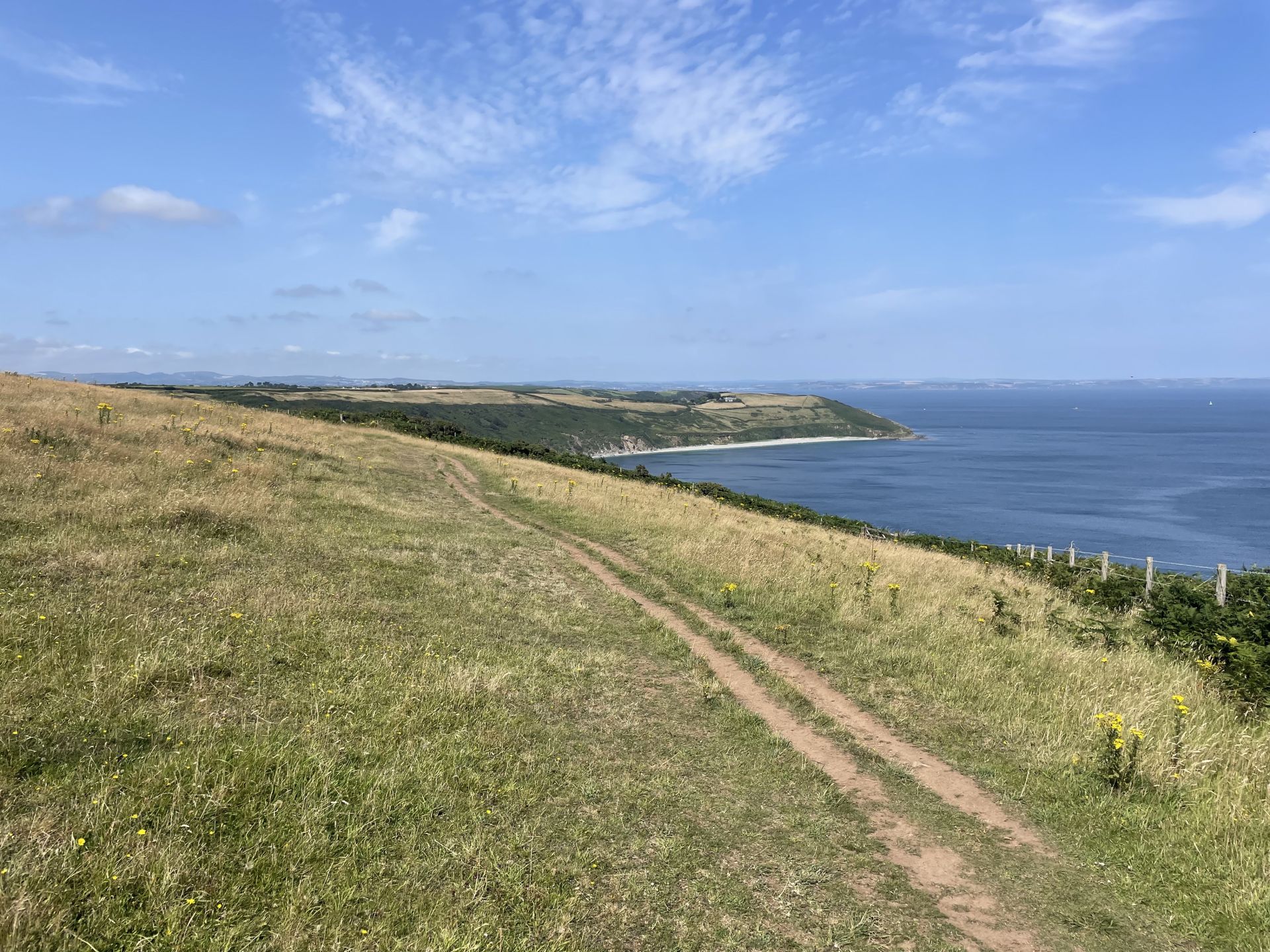 Photo I took looking east from Dodman Point up the Cornish coast