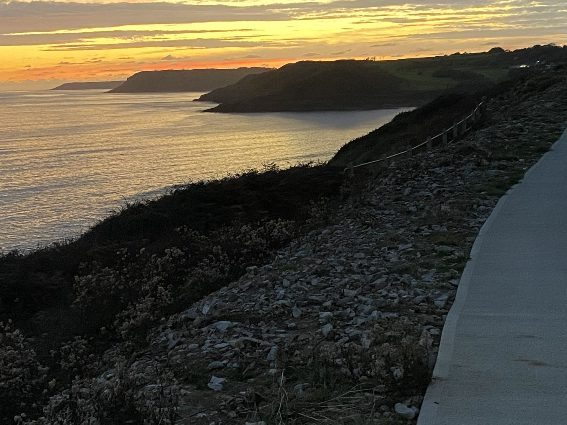 Looking across Langland Bay with Snaple & Whiteshell Points behind, Pwlldur Head & Oxwich are in the distance