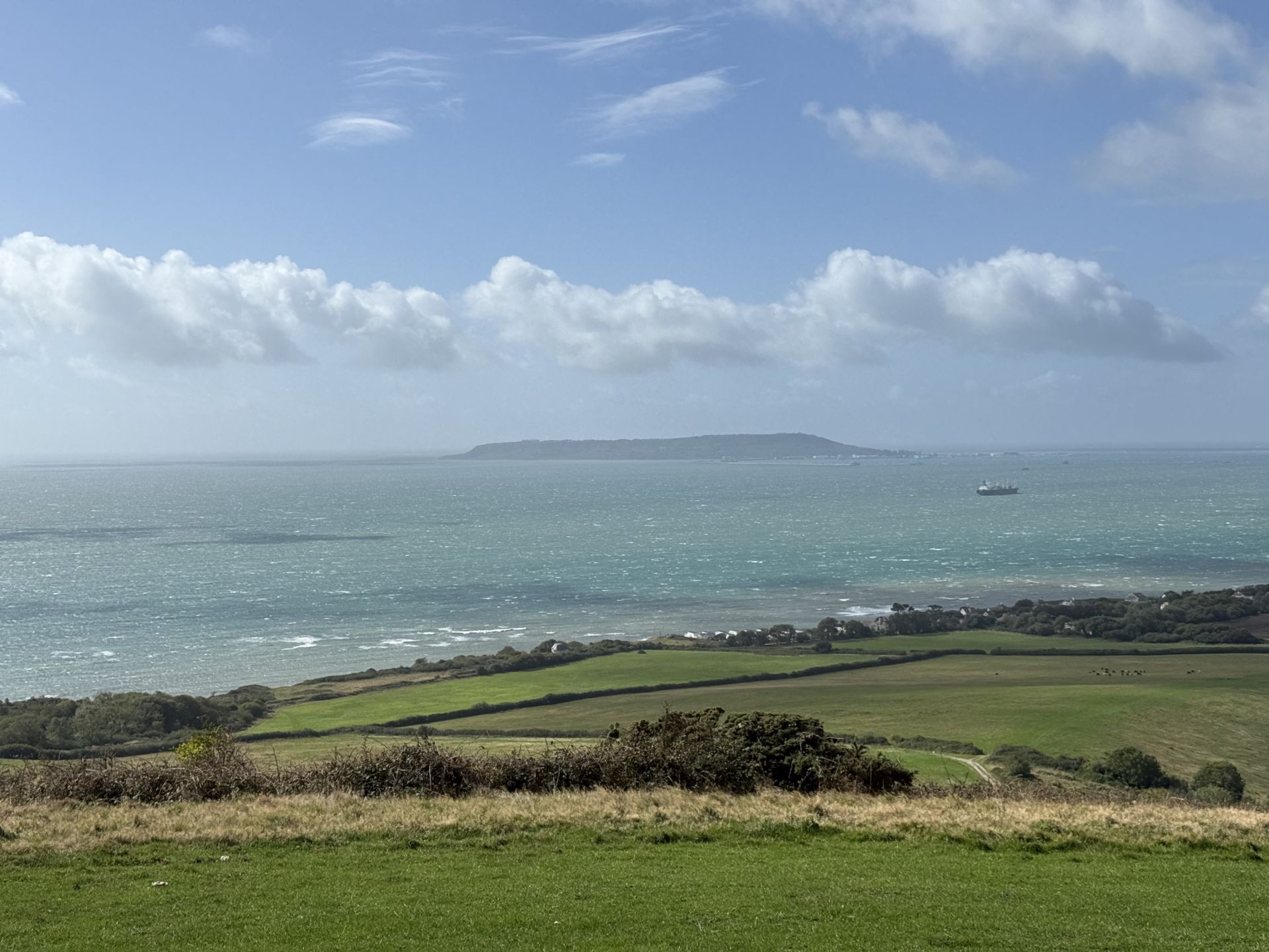 Isle of Portland, viewed from National Trust Ringstead Bay car park