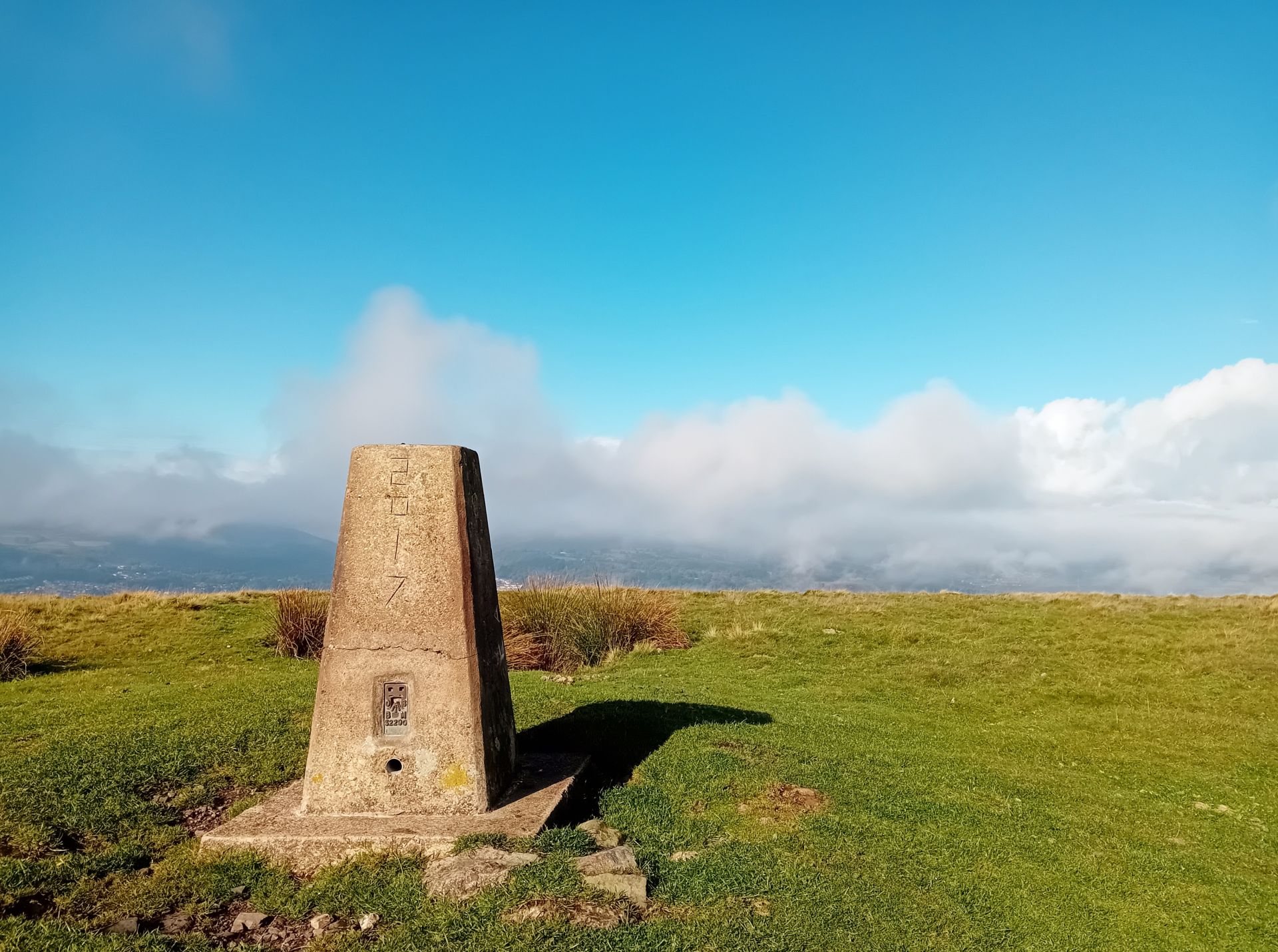 Trig point at Cefn Eglwysilan