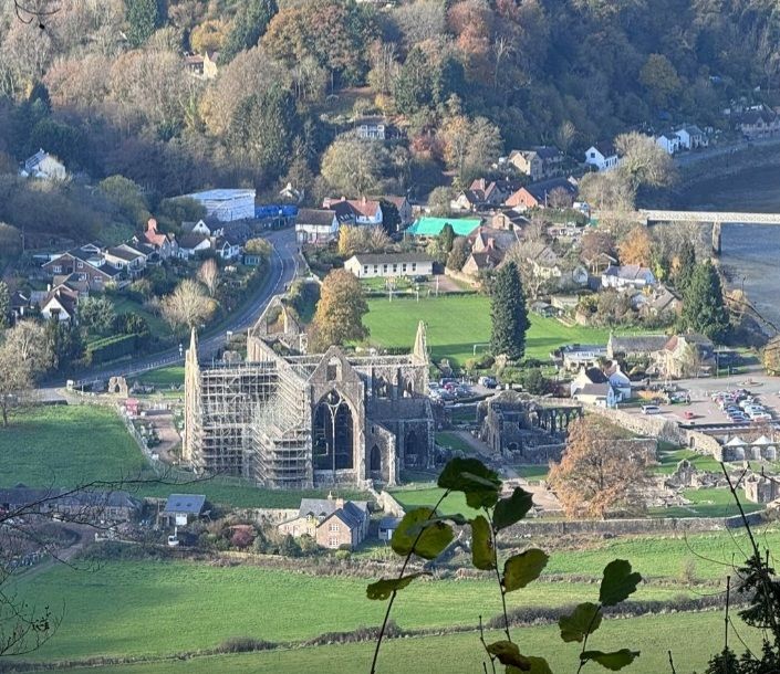 Vie of Tintern Abbey from the Devils Pulpit