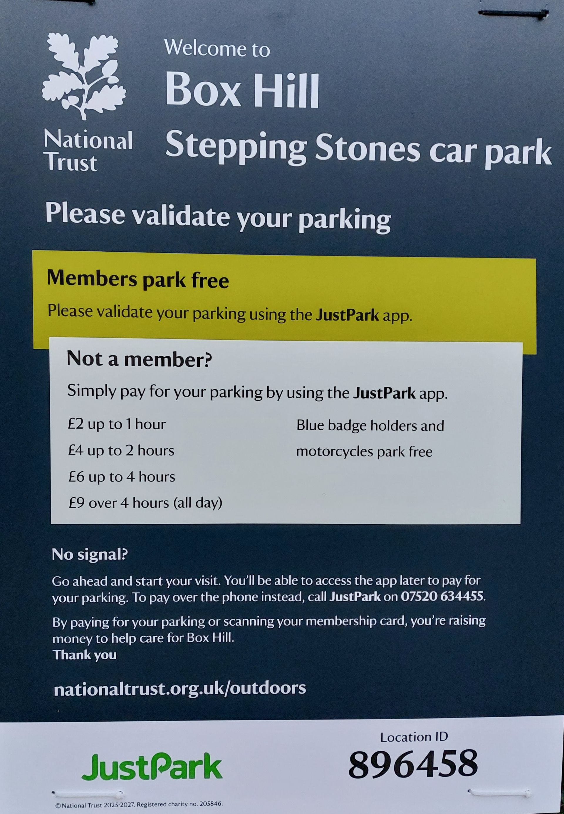 Car park sign