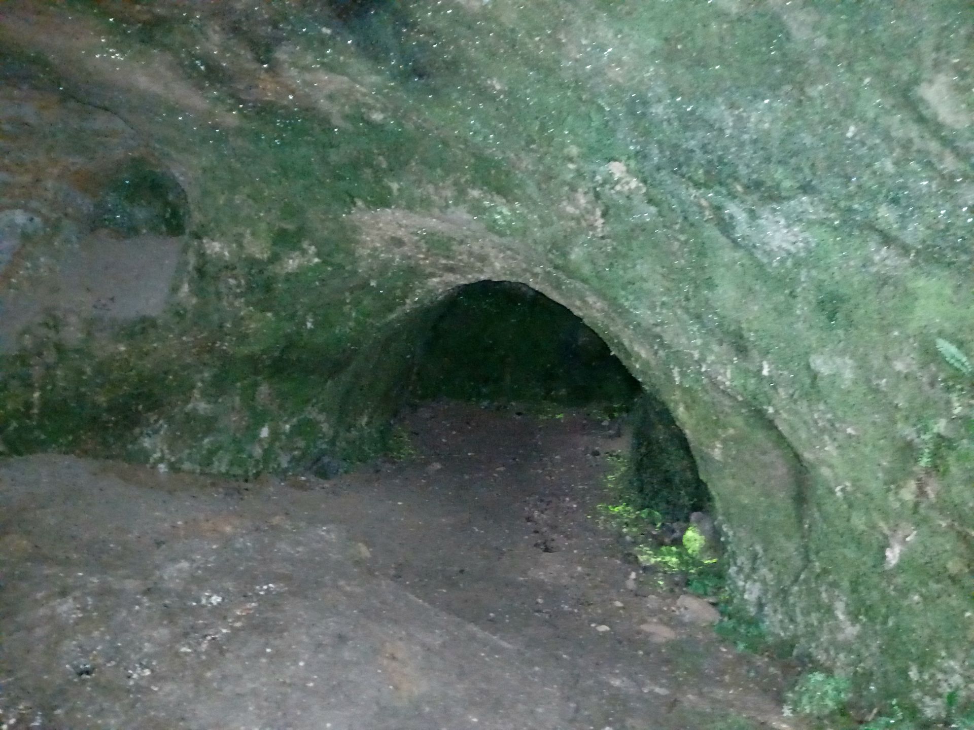 inside a cave