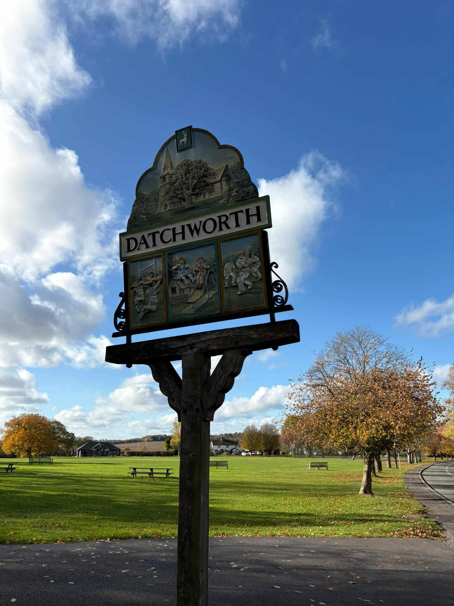 The Datchworth village sign