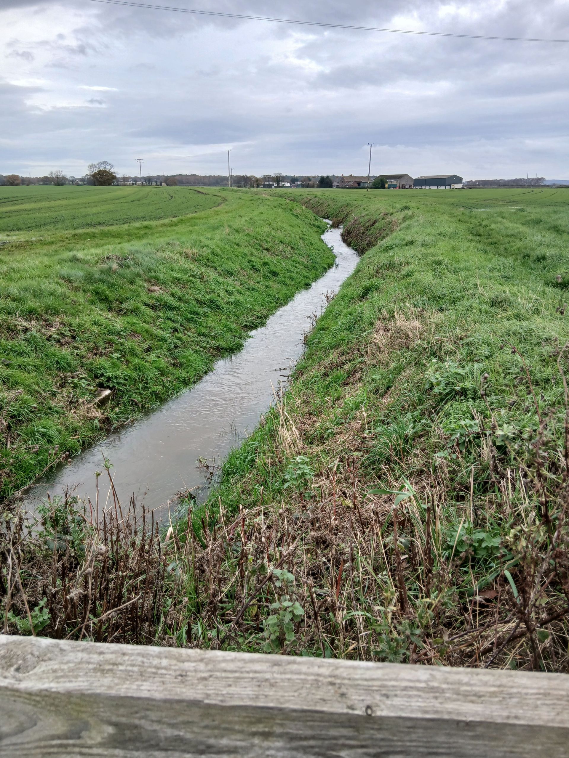 Drainage ditch after heavy rain