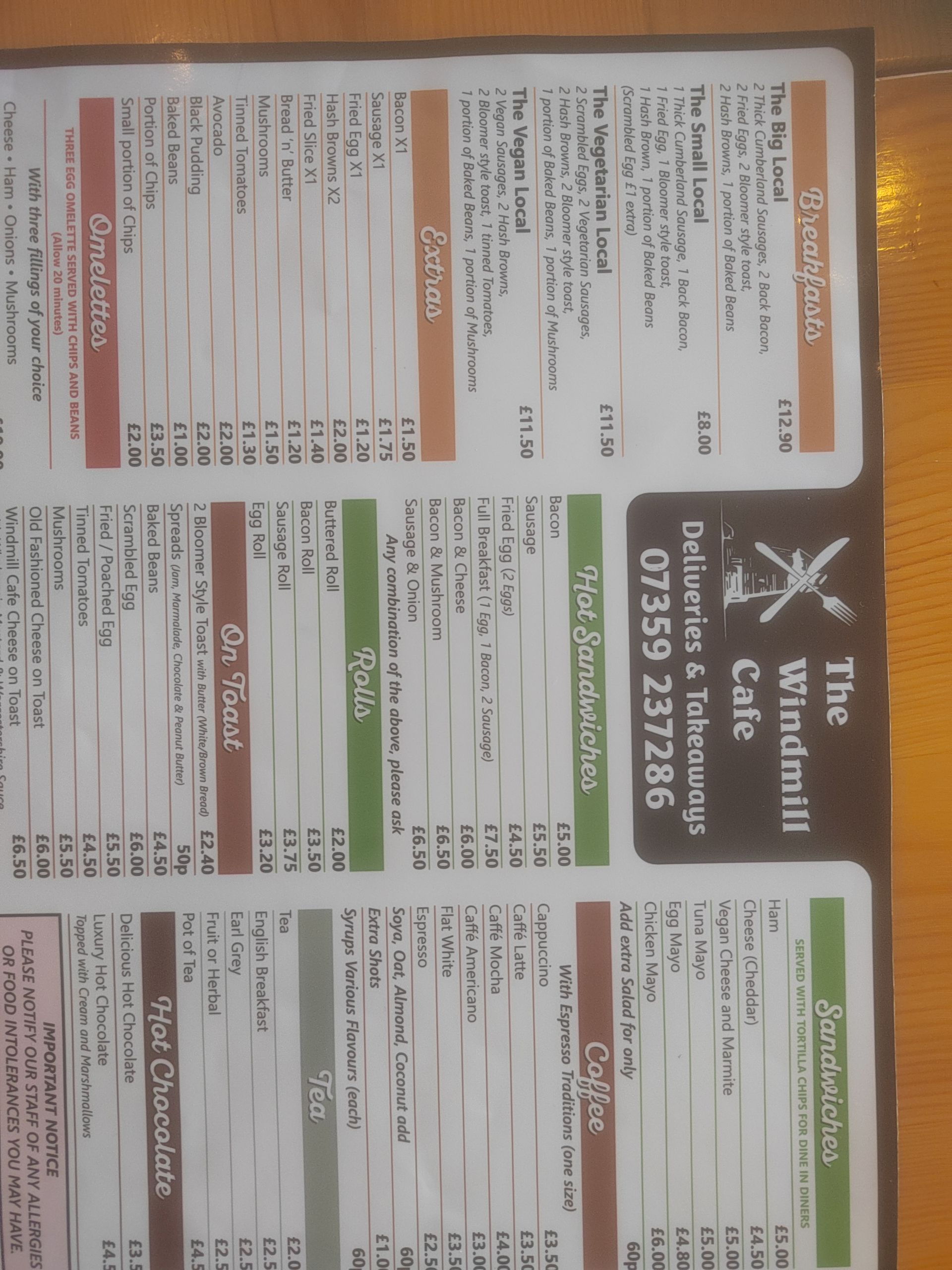 windmill menu