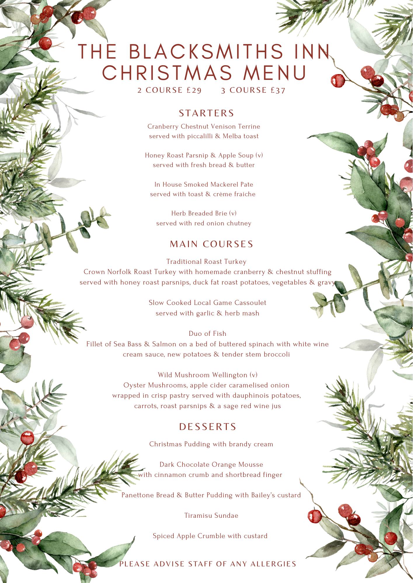 Menu https://www.blacksmithsinn.co.uk/december-menu-2025