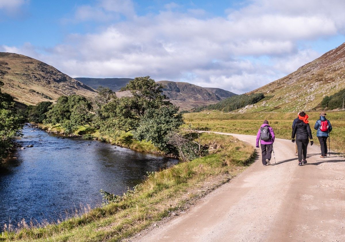 Walkers in upper Glenalmond