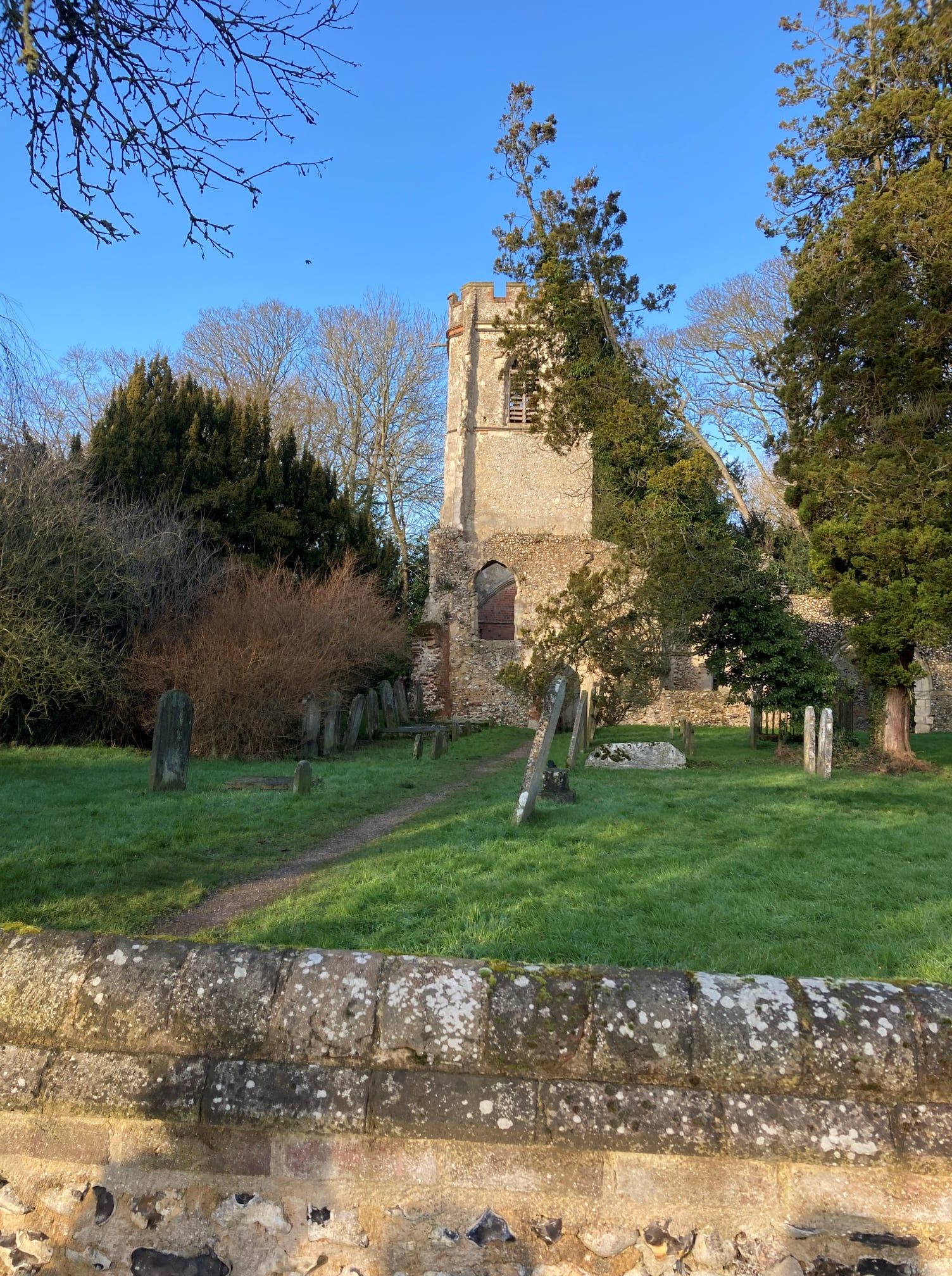 The Old Church ruin in Ayot St Lawrence
