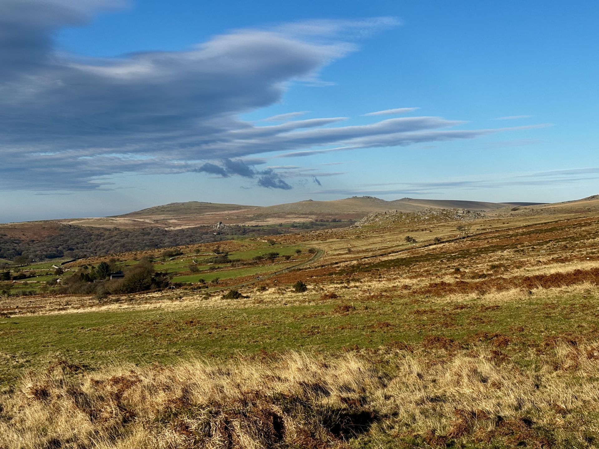View across moorland