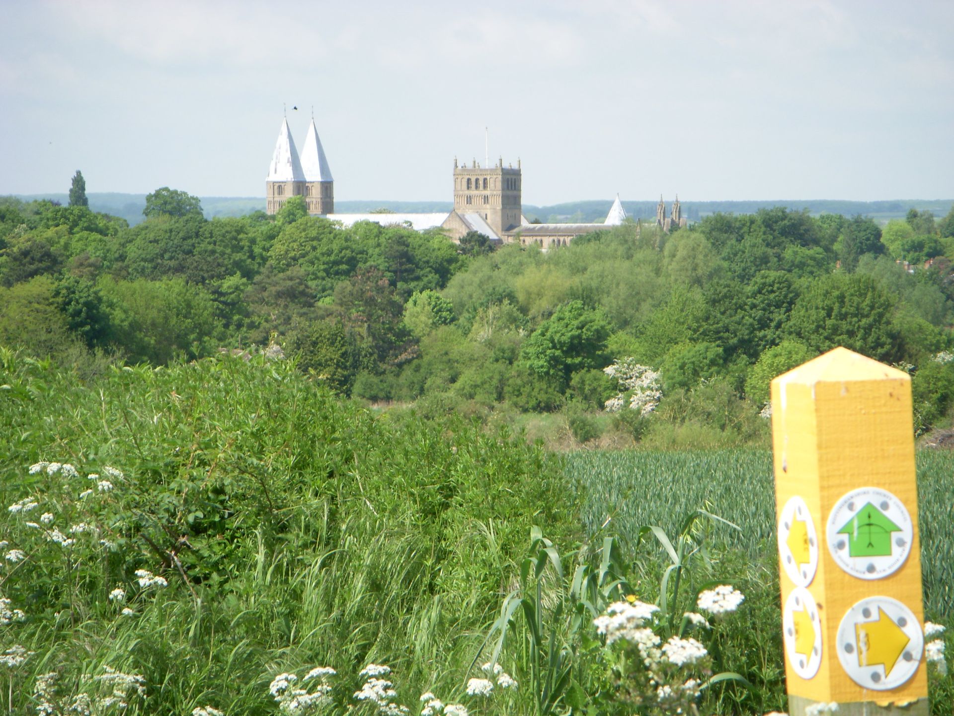 Southwell Minster in the distance