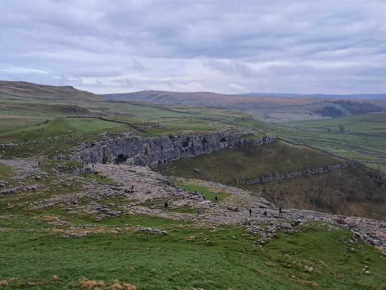 Looking down on Malham Cove