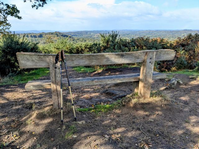 Bench at Woolbedding Common view point
