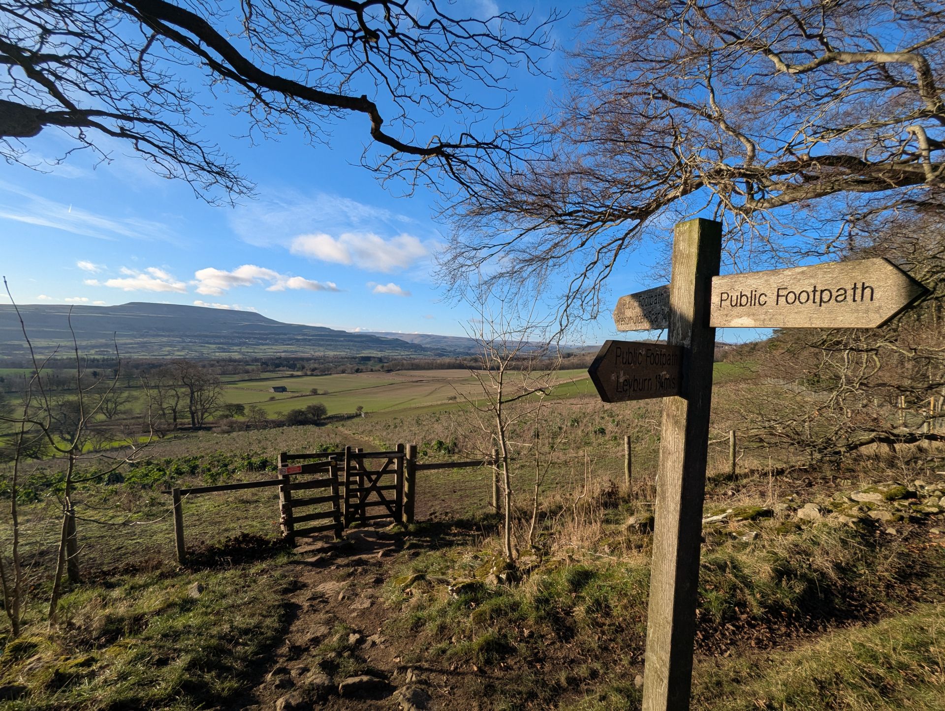 View across to penhill
