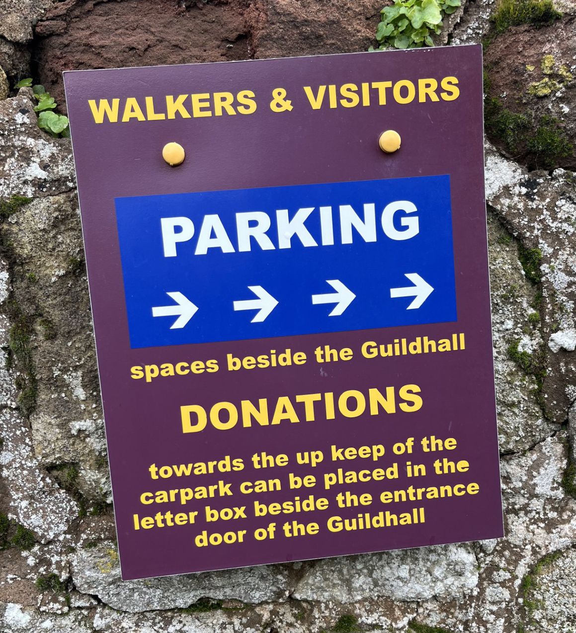 Parking sign at Cound.