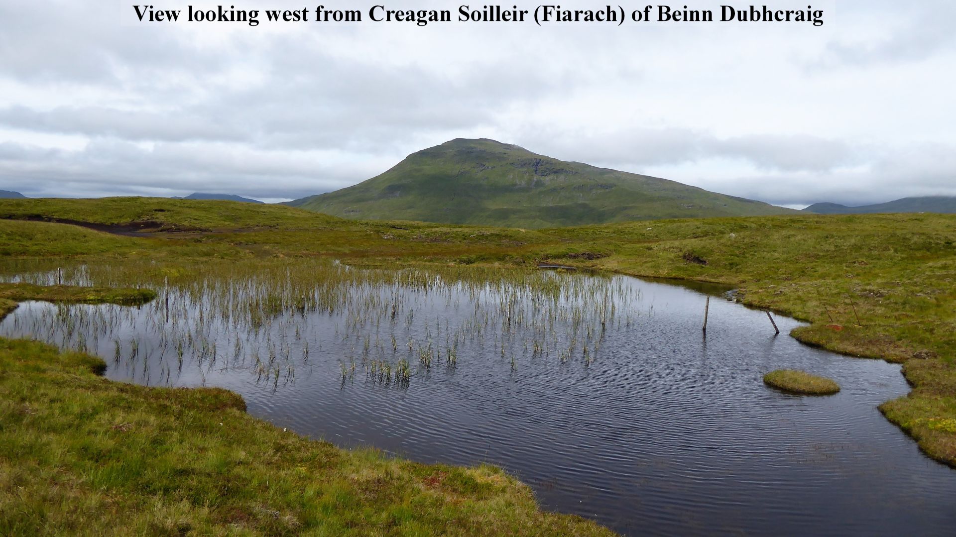 View looking west from Fiarach to Beinn Dubhcraig
