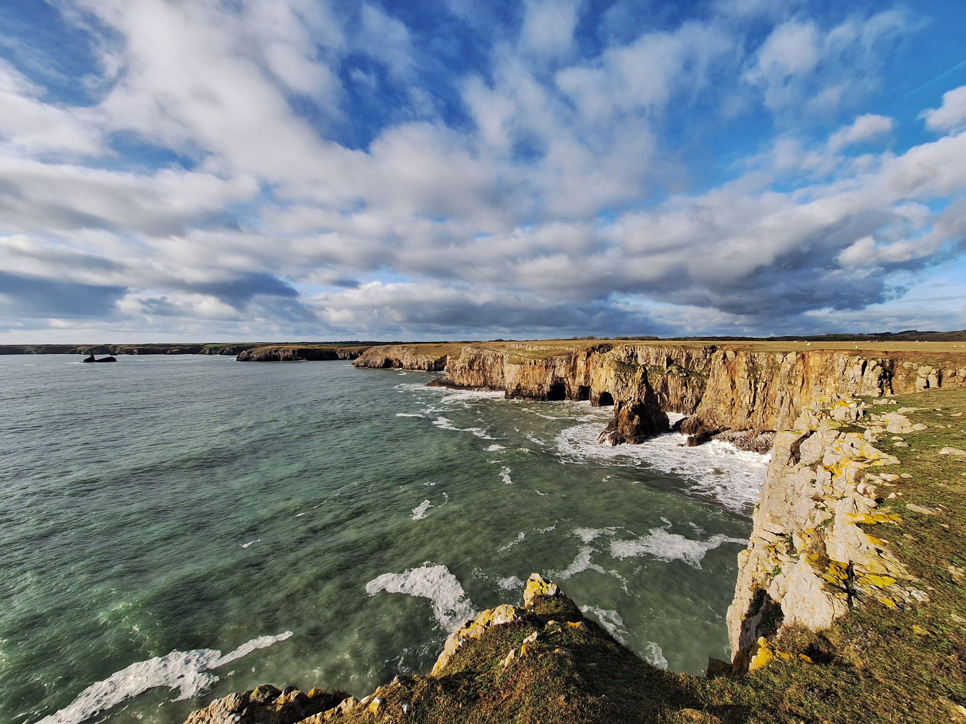 The beautiful cliffs of Pembrokeshire's coastline.