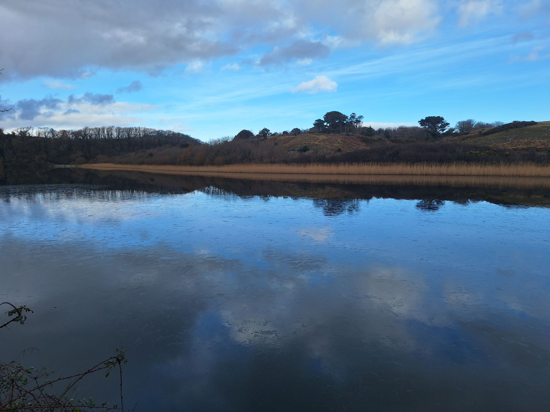 The view over Bosherston Lily Ponds.
