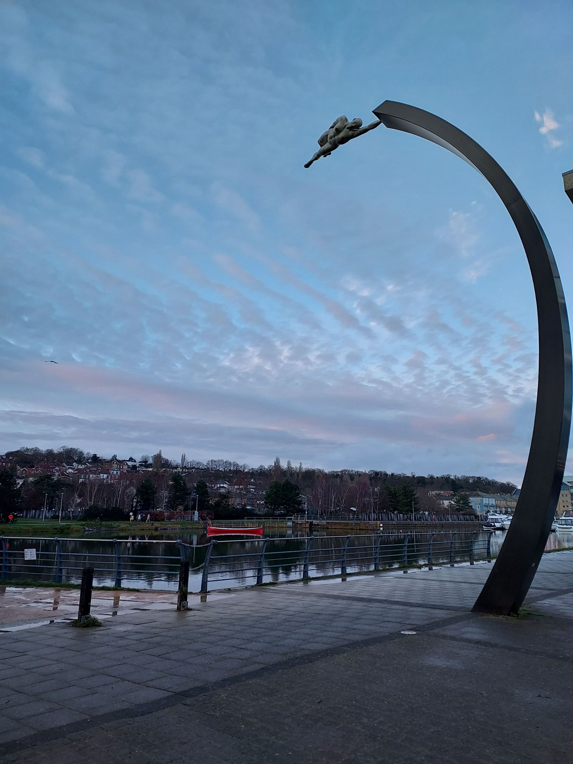 Marina and sculpture 