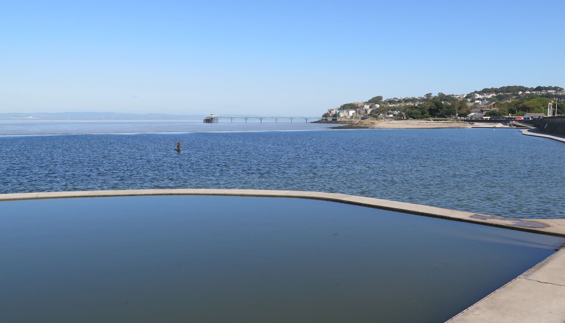 Clevedon boating lake and pier