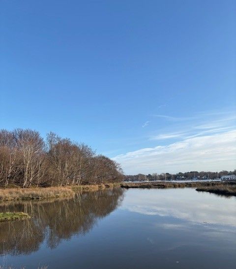 view of river Hamble in winter